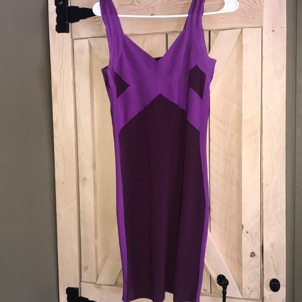 Two toned purple bondage dress